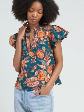 Ulla Johnson Evelyn Top Delphinium sz 0 NWT